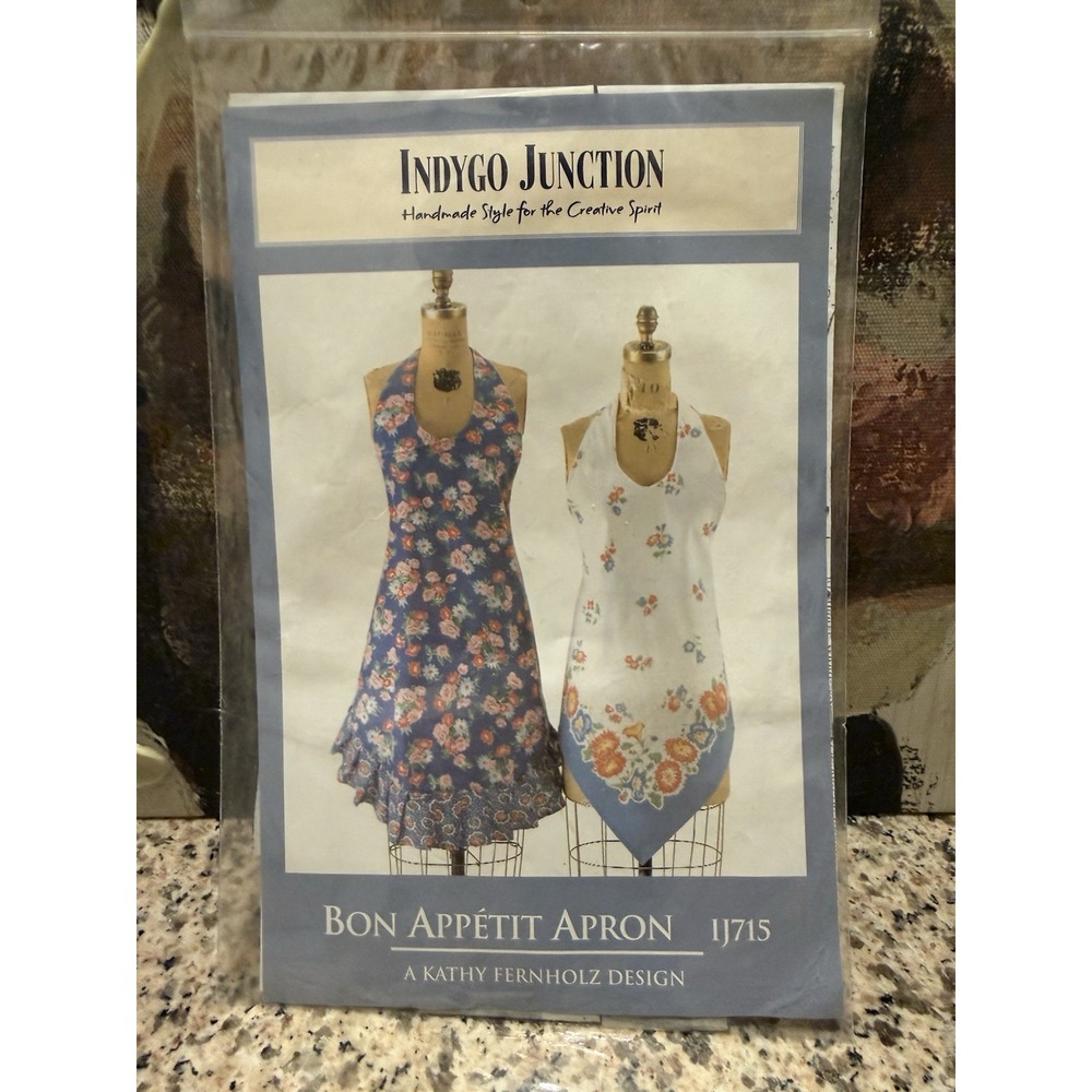 Indygo Junction 2004 Kitchen Charm Apron Pattern #IJ715 Full Or Half